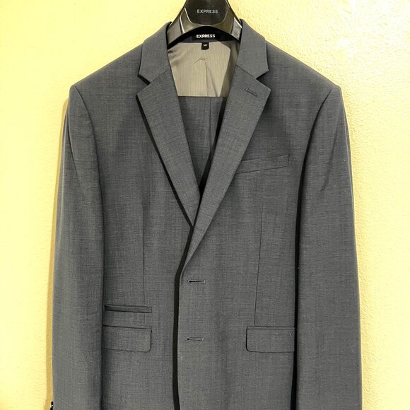 Express men's suit 40 S Slim. Wrinkle-resistant, stretch fabric. - Picture 1 of 4